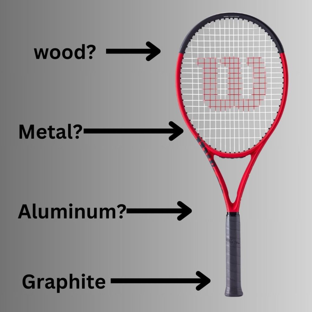 Are tennis rackets made of metal?